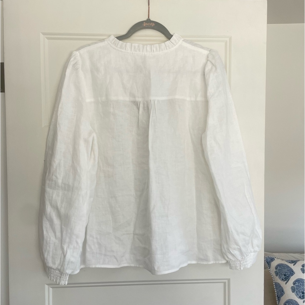 BODEN Grace Linen Top white - Picture 6 of 8